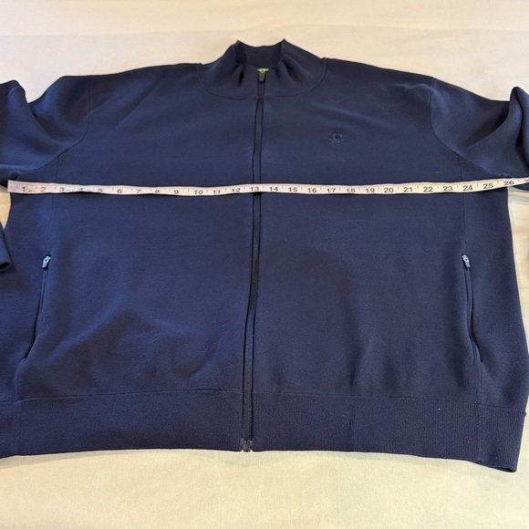 United Colors of Benetton Full Zip Jacket Blue Sweater Cardigan Men’s XXL - Picture 11 of 14